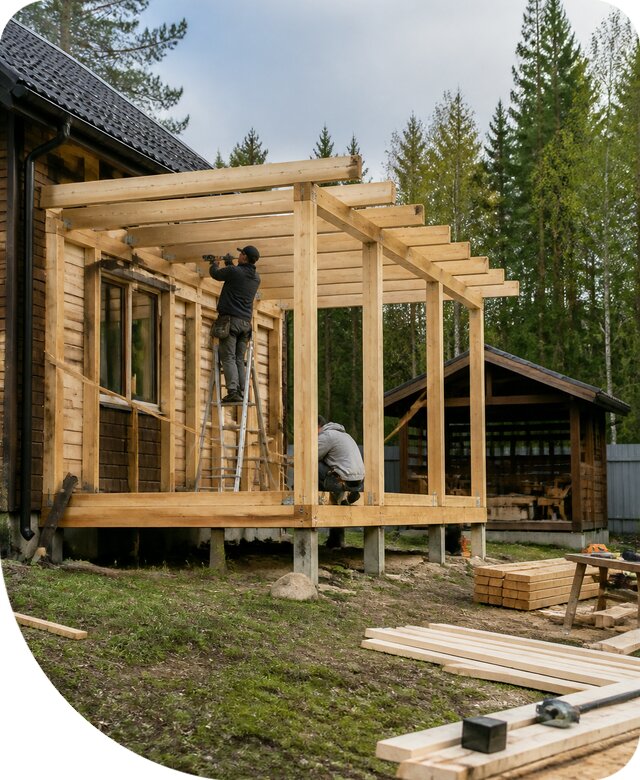 Строительство пристроек и построек на участке в Старом Осколе