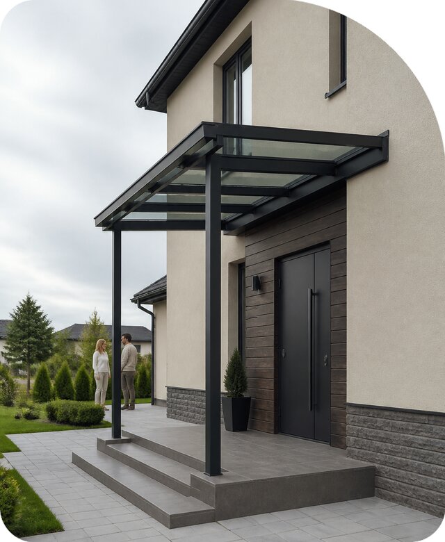 Козырек над крыльцом в Старом Осколе по цене от 19728 р. | РадиДОМА-Срк